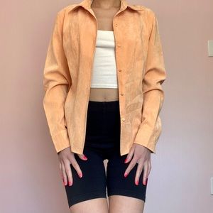 Creamsicle Suede Button Up 🍊